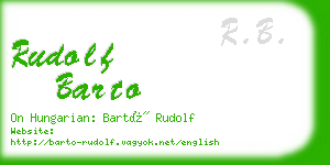 rudolf barto business card